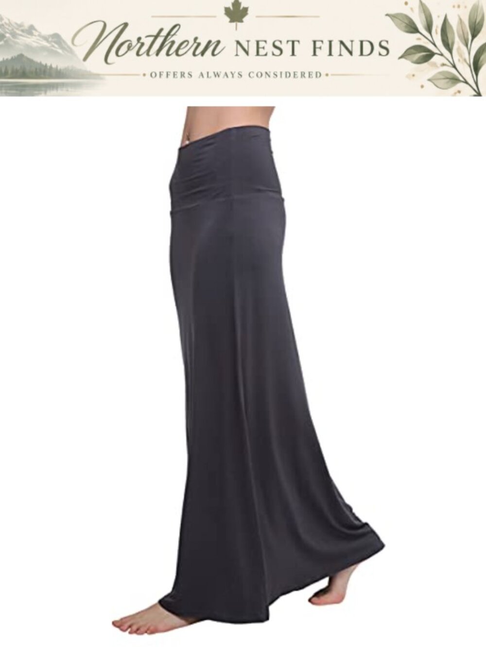 Women's High Waist Ruched Stretchy A-Line Pleated Flared Midi Skirt